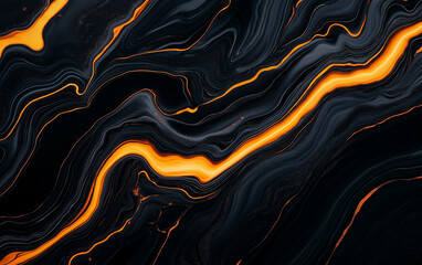 Black gold marble liquid abstract background swirl design