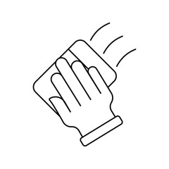 cleaning lineal icon with white background vector stock illustration