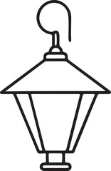 Isolated lamp silhouette vector illustration 