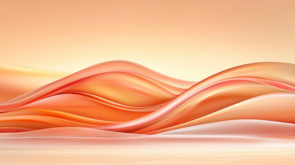 Abstract waves in warm golden and orange tones