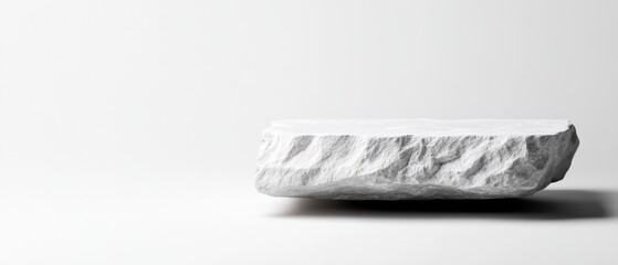 Obraz premium White Stone Podium on White Background