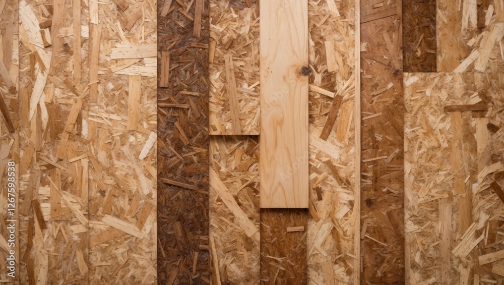 Aufkleber wooden texture background featuring oriented strand board and plywood patterns for design projects a