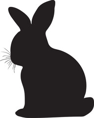 A cute bunny silhouette