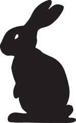 A cute bunny silhouette