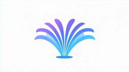 Abstract water fountain design, graphic element, for logo or branding