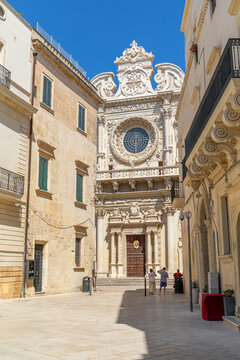 Basilica di Santa Croce, chef-d'oeuvre du barocco leccese, &agrave; Lecce, dans les Pouilles, Italie
