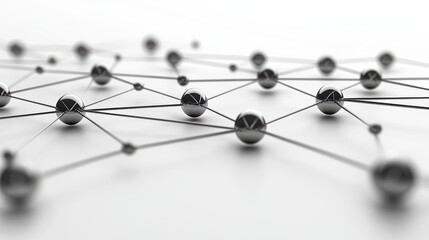 Interconnected spheres network, visualizing connections, relationships, and information flow in complex systems