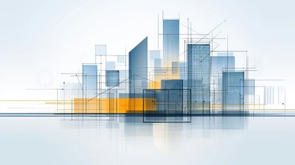 Obraz premium Abstract architecture and cityscape background design for urban modern projects