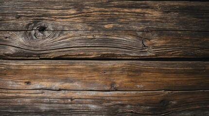 Naklejka premium Weathered wooden planks with rich textures creating a rustic and vintage backdrop ideal for organic and natural design themes.