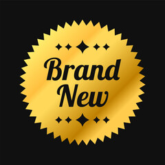 Brand New vector badges. Luxury elegant black and gold labels. icon, logo, label, insigna, seal, tag, sign, seal, symbol, badge, stamp, sticker, emblem