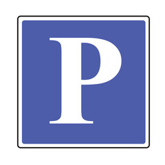 parking sign vector icon