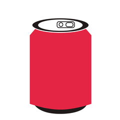 tin bottle of soda vector icon