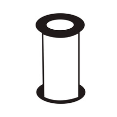 spool with white threads vector icon