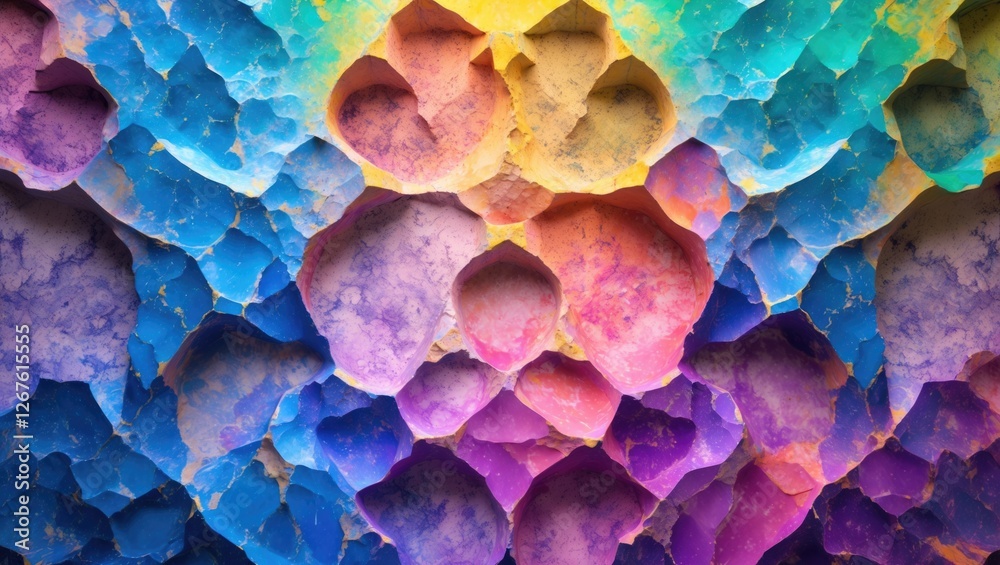 Poster vibrant gradient marble texture with layered colors creating an abstract background design for artis