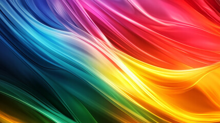 Naklejka premium Vibrant Flow – Abstract Colorful Waves