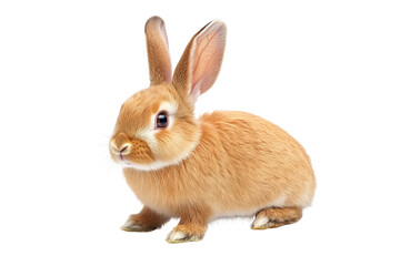 Fototapeta premium rabbit side isolated on transparent or white background, png