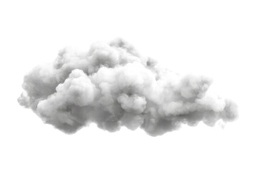 Naklejka premium Realistic cloud smoke or fog isolated on transparent or white background, png