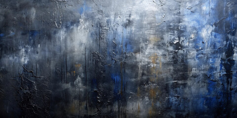 Fototapeta premium Dark, moody stripes of blue and gray blend with golden hues, creating an abstract and textured visual experience. The interplay of colors creates a sense of depth and mystery.Space for text.AI