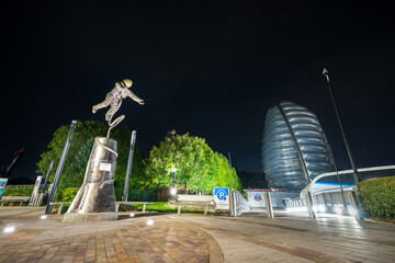 Sculpture of 'The Pioneer' Ed White's first Spacewalk at the National Space Centre