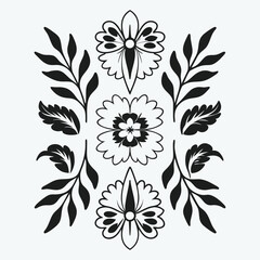  Elegant Floral Line Art Pattern Seamless Botanical Design