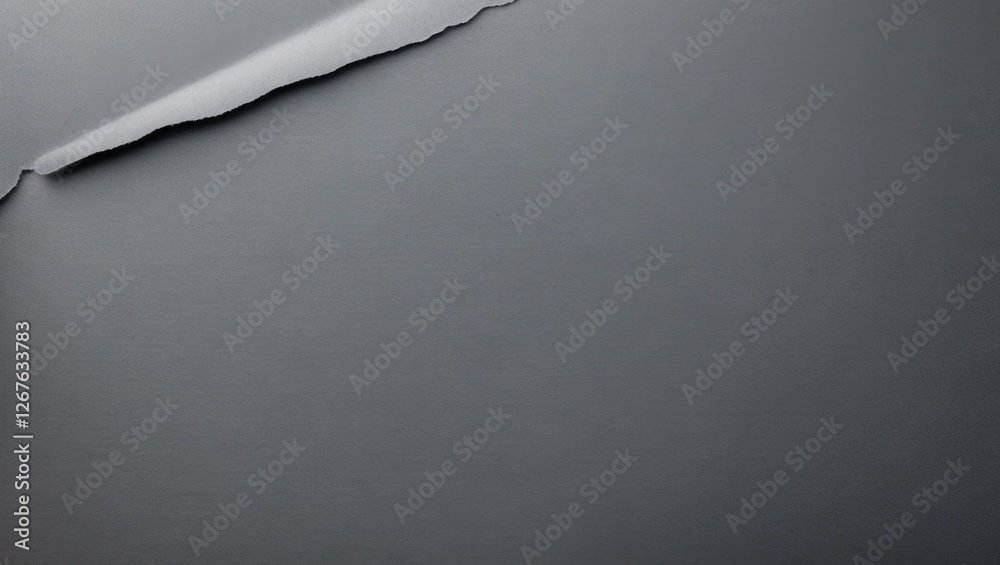 Leinwandbilder Gray textured paper background with a torn edge creating a subtle contrast for design and presentation purposes.