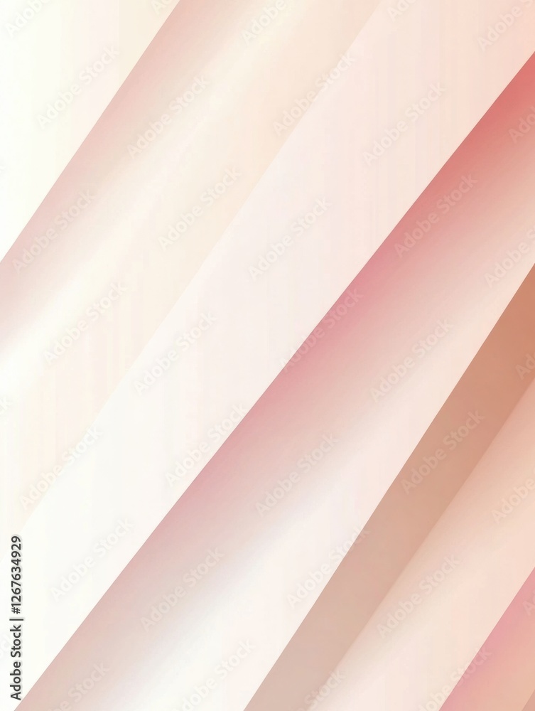 Poster Soft pastel abstract design with angled lines creating a calming and modern aesthetic for wallpapers and backgrounds. Generative AI