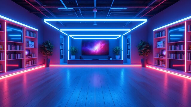 Empty room or gaming background for product placement or showcase