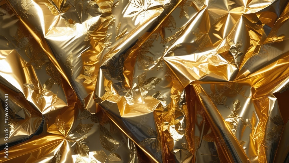 Poster shiny gold foil texture background for elegant wallpaper and decoration elements designed to add lux