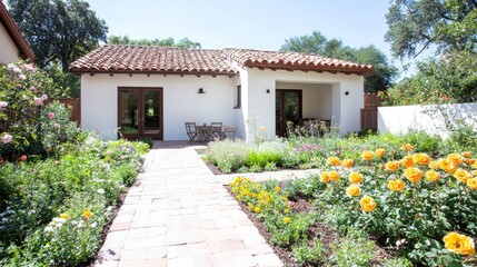 Sunny Courtyard Home Exterior