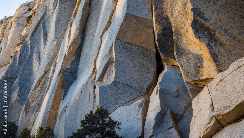Poster granite rock formation texture showcasing unique geological patterns in a california cliffside lands