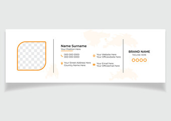 Modern Email Signature design template, Corporate professional email signature 