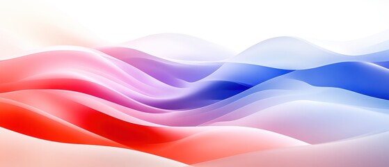 Obraz premium Abstract Colorful Wave Design: A Serene Digital Art Piece