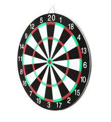 Obraz premium One dartboard isolated on white. Sports equipment