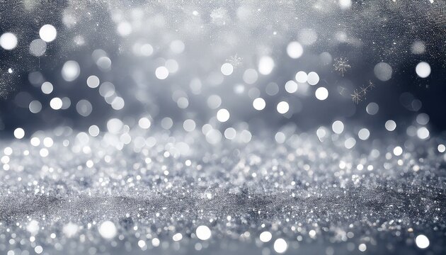 abstract silver glitter sparkle confetti background for winter christmas snowfall 25th anniversary or shiny wedding or birthday party invitation