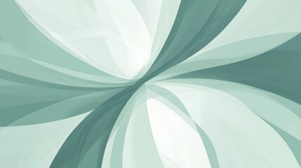 Abstract swirling green and white background.