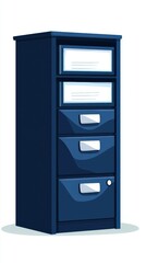 Functional and organized file cabinet featuring three spacious drawers for efficient storage in a professional environment