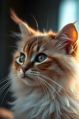 close up portrait of a cat