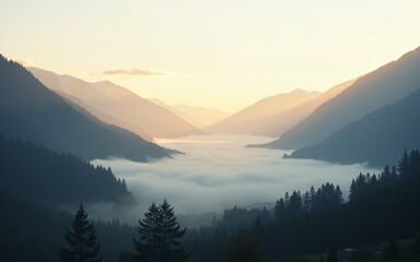 Obraz premium sunrise in the mountains