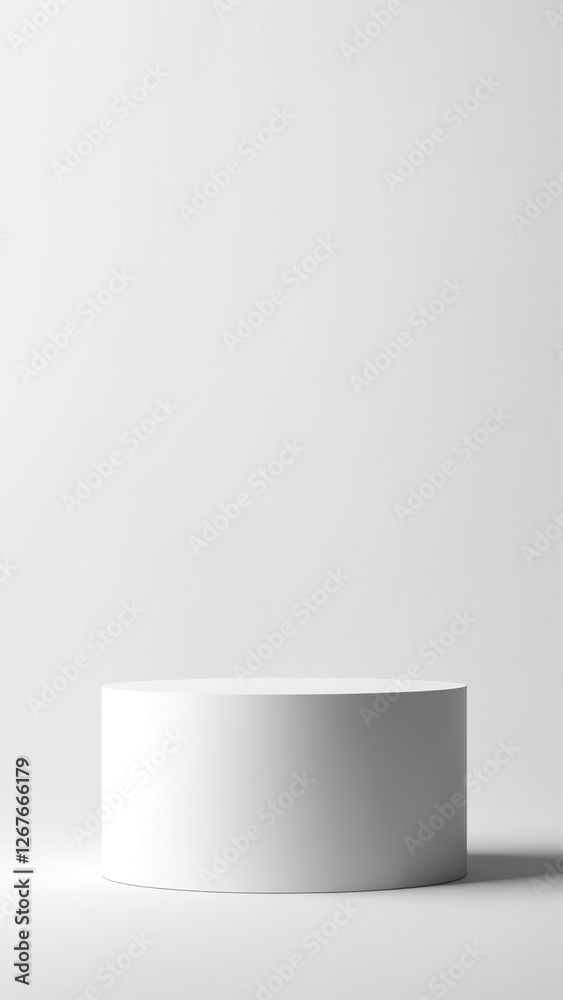 Aufkleber minimal background. podium and white background for product presentation. 3d rendering illustration