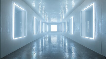 long corridor in a hotel
