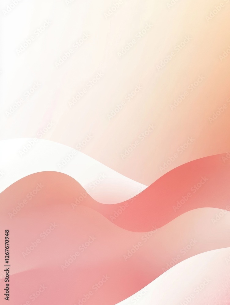 Fototapete Abstract pastel waves create a serene and modern background for creative projects and presentations in soft hues. Generative AI