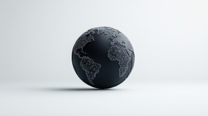 world globe on white background