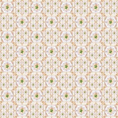 Seamless pattern of blooming creamy roses on the white background.