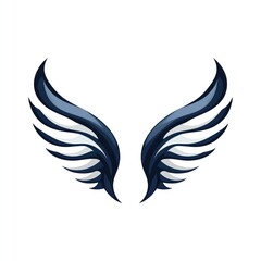 Obraz premium Pair of stylized wings, graphic design element, for use in logo or illustration