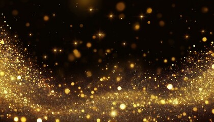 abstract gold glitter on black background looped 4k video