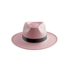 Stylish Pink Fedora Hat with Black Band - Fashion Accessory