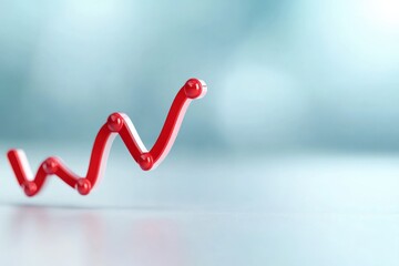 red line graph trending upwards