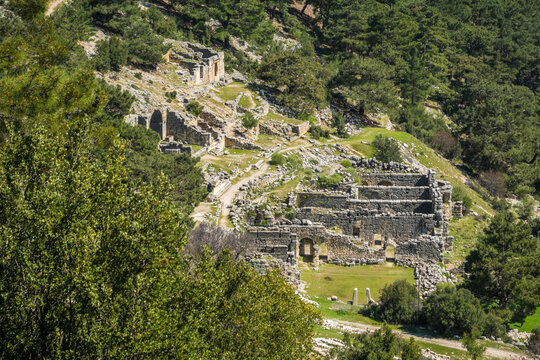 Antique ruins of Arycanda near Finike, Antalya, Turkey
