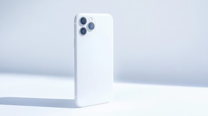 White Smartphone on a White Background