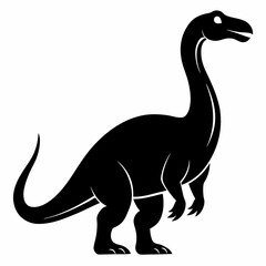 Dinosaur vector silhouette black design white background